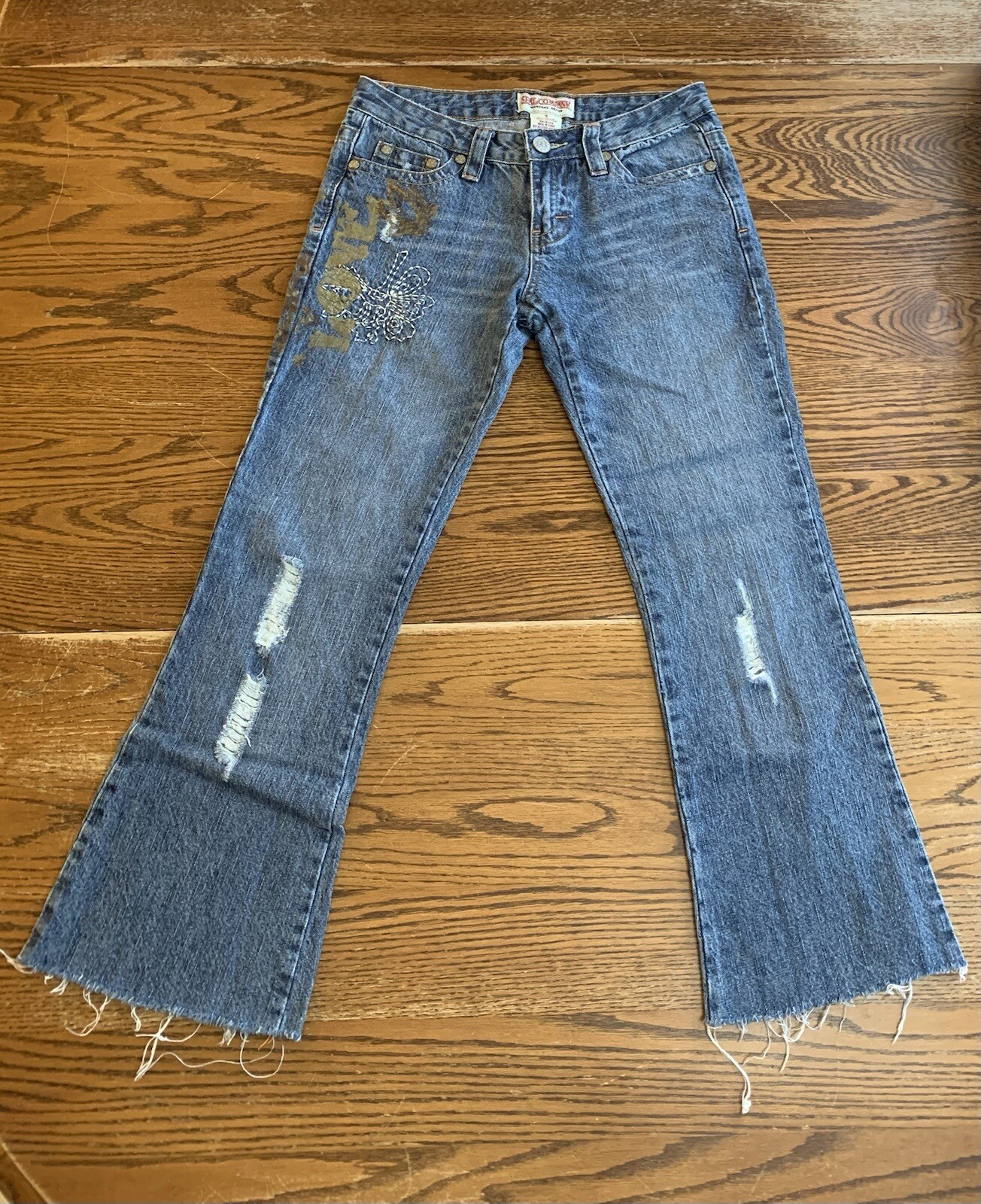 Flared Denim Wet Seal Jeans Low Waisted Flare Jeans Depop