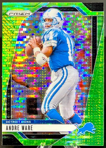 2024 Panini Prizm Football ~ ANDRE WARE #98 Green Pulsar DETROIT LIONS