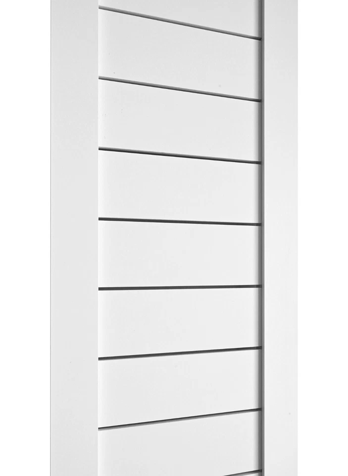 White PVC Bi-Folding Closet Door,MDF Folding Barn Door Panel,Thickness 1-3/8 in - Image 3 of 4