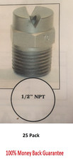 25 HARDENED STEEL SPRAY TIPS 1/2" 80/30, 80/40, 80/50, 80/70, 80/100 SEALCOATING