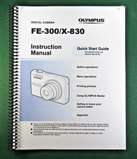 Olympus FE-300 / X-830 Instruction Manual: 68 Pages with Protective Covers 