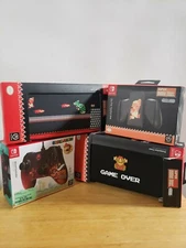 Nintendo Switch Super Mario Accessories (W) Controller, Grip, 2 Cases Lot of 4