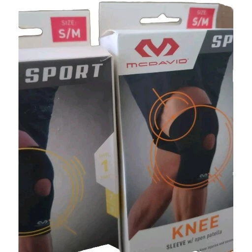 💥2 PCS 💥MCDAVID SPORT KNEE PROTECTIVE COMPRESSION SLEEVE OPEN PATELLA S/M - Image 2 of 4