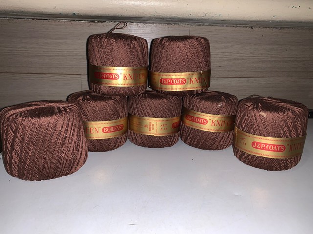 1 Roll J & P Coats Cotton Knit Cro Sheen Crochet Yarn ...