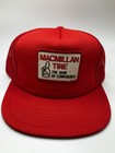 Vintage MACMILLAN TIRE Snapback Hat with Patch - Automobile Advertising 80s 90s