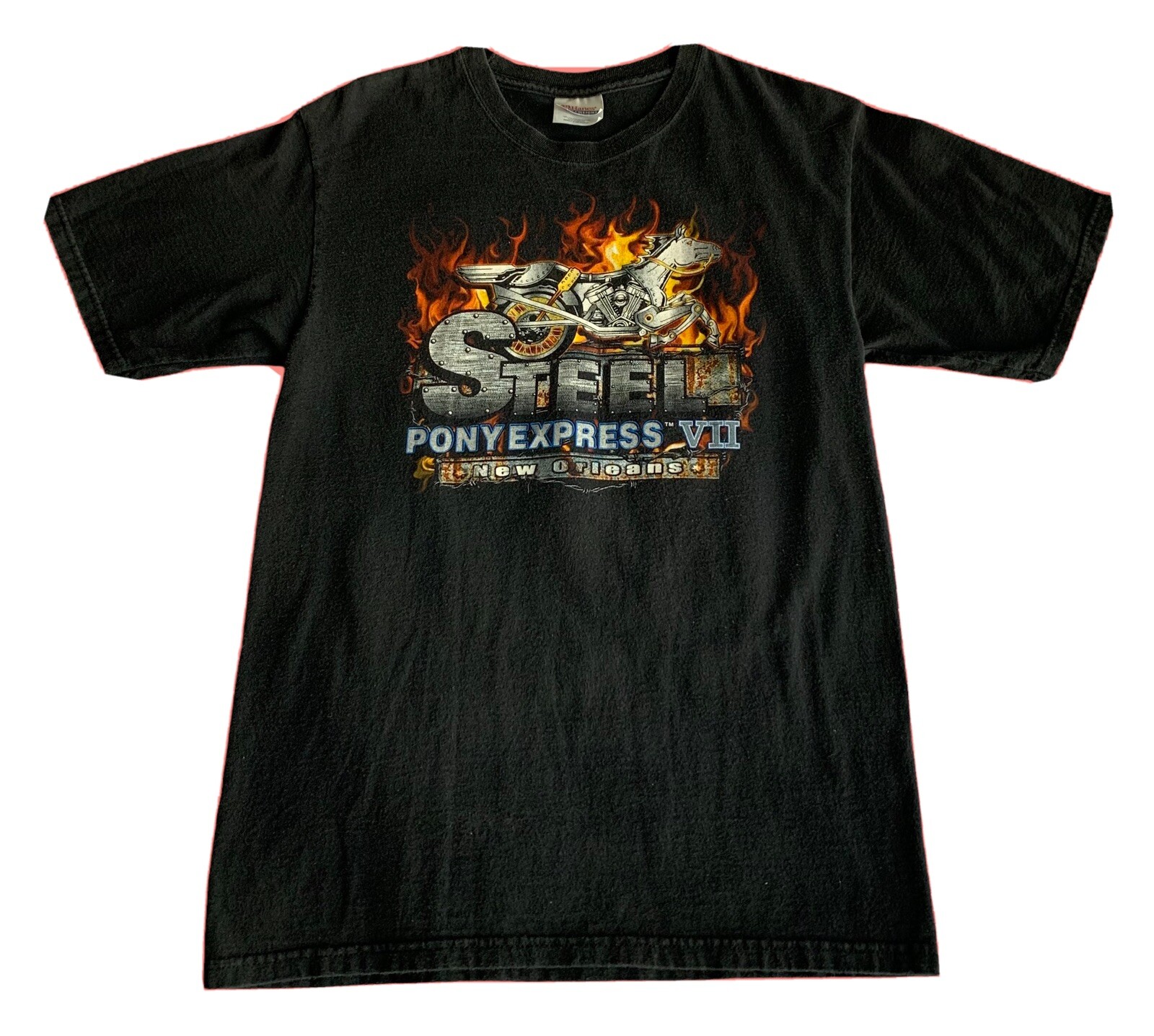 T shirt double face Steel Pony Express New Orleans Rally & Music Fest 2004 S