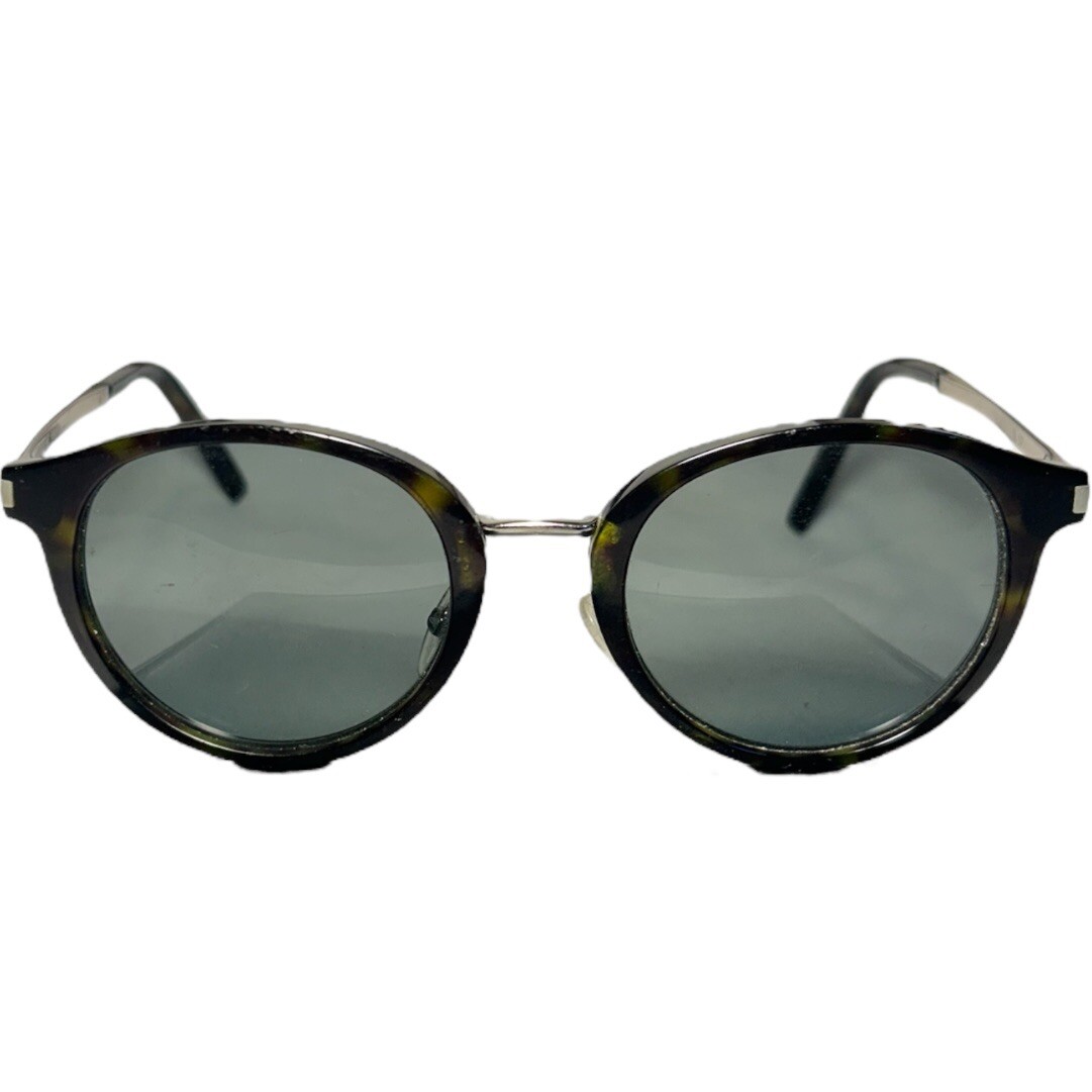 Occhiali da sole Saint Laurent SL57 unisex tartaruga ITALIA rotondi metallo tonalità 49 21 140