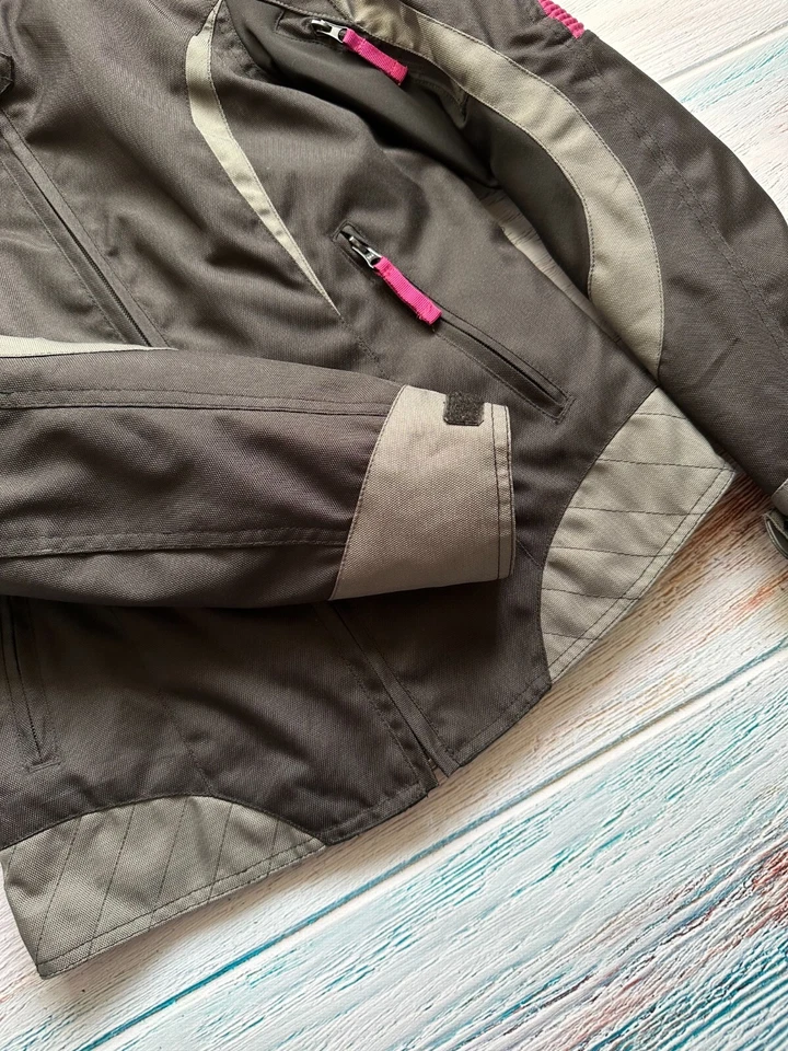 Probiker Lausanne II Ladies Textile Motorcycle Jacket Black/Grey/Pink Size 36 - Image 3 of 4