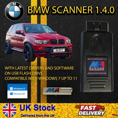 BMW Scanner / PA Soft 1.4.0 Diagnostic Code Reader E46 E53 E39 Z4 E38 ...