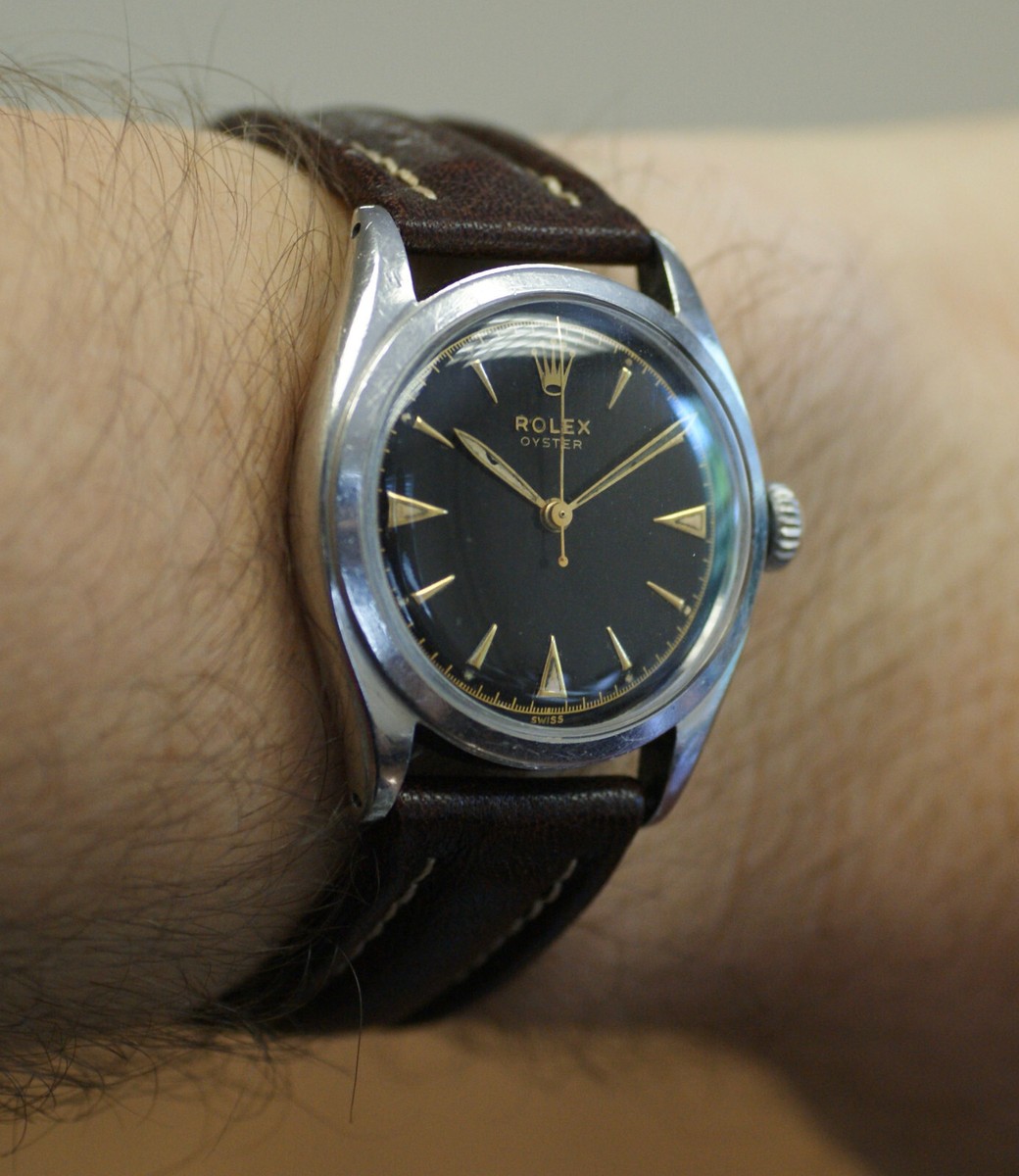 1953 Vintage Rolex Oyster 6022 Black Dial 34mm Cal. 710 1953 Vintage Rolex Oyster 6022 Black Dial 34mm Cal. 710