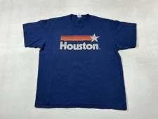 Port & Company T-Shirt Men’s Size XXL Blue Short Sleeve Houston Texas Graphic