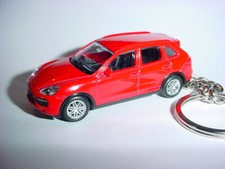 HOT 3D PORSCHE CAYENNE TURBO CUSTOM KEYCHAIN keyring key RED sport FUN RMZ city
