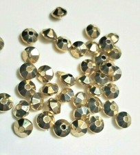 Elite Better Beads Findings Faceted Bicone Bead Spacers Gold Spacers 40 Ct