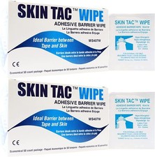 Torbot MS407W Skin Tac Adhesive Barrier Wipes 2 Boxes of 50 each 