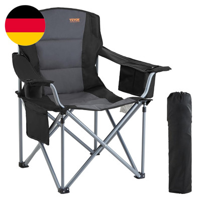 Campingstuhl Klappstuhl Mit Getränkehaltern & Tragtasche 158 Kg Belastbar, Falts