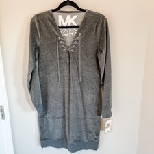 NWT Michael Kors Gray Velour Dress - Small