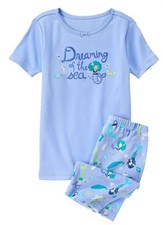 NWT Gymboree Girls Dreaming of the Sea mermaid shirt  shorts pajamas 12-18 M