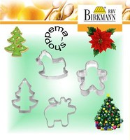 Ausstecher Keks Ausstechform Keksausstecher Weihnachten 4 WeißBlech RBV Birkmann