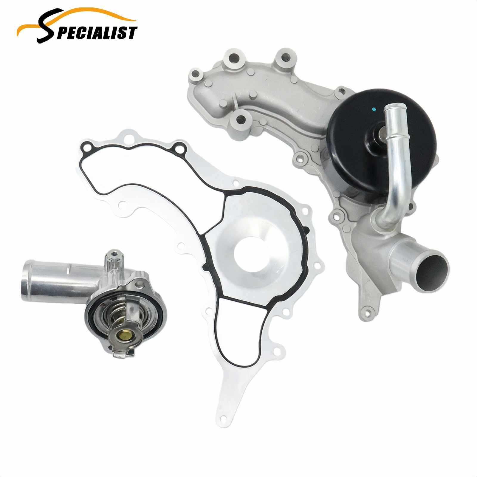 Fits Maserati Quattroporte Ghibli 3.0 V6 Engine Water Pump+Thermostat Housing