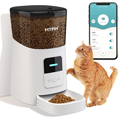 Alimentador Automático para Gatos, 2.4G WiFi 6L Dispensador de Alimentos para Gatos, Control de Aplicaciones Gato - Imagen 1 de 5