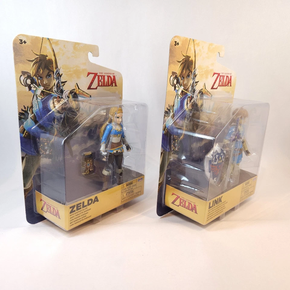 Juego de 2 figuras de acción de juguete Nintendo The Legend of Zelda Link y Zelda de 4 pulgadas Foto 3 de 4