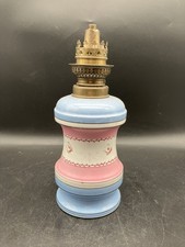 Lampe à Pétrole Porcelaine Peinte Main Roses,Brûleur Kosmos Brenner Laiton