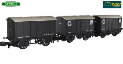 Dreierwagenpaket - Iron Mink Van Set GWR frühe Spur N Rapido 961001 