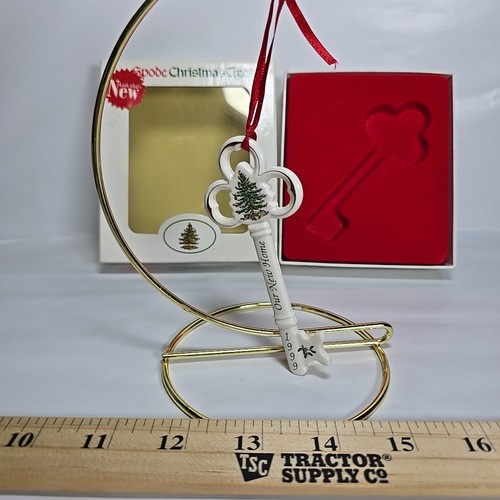 1999 Spode Christmas Tree Ornament Key "Our New Home" With Original Box  - Picture 3 of 14