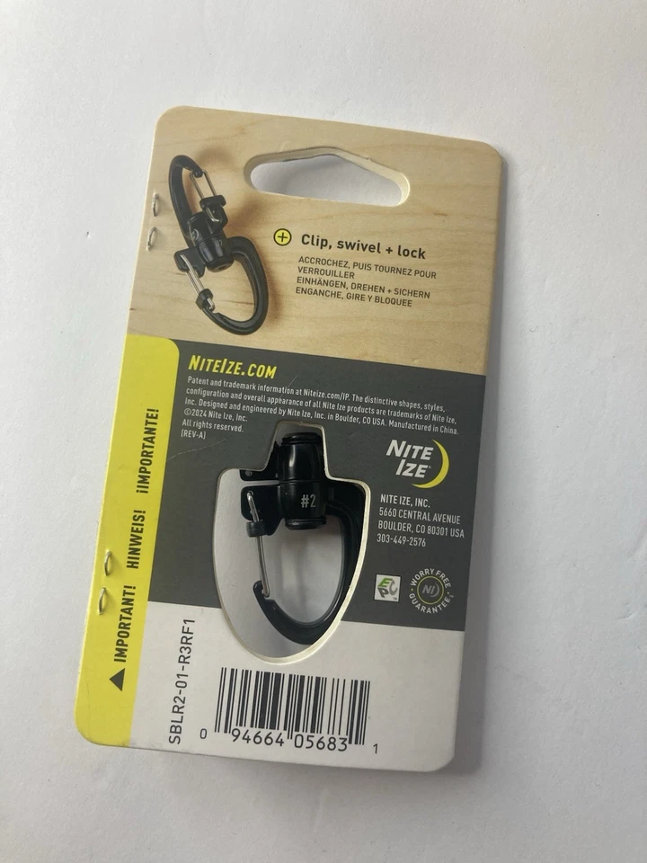 Mosquetón doble bloqueo lateral giratorio 360° S-Biner 20 lb Nite Ize Foto 3 de 3