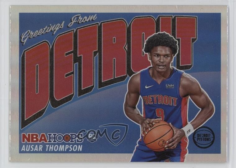 2023-24 Panini NBA Hoops Rookie Greetings Holo Ausar Thompson #13 RC 1a1r