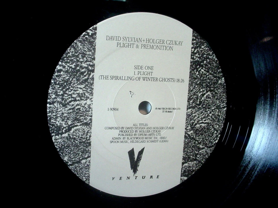 DAVID SYLVIAN and HOLGER CZUKAY Plight & Premonition PROMO 1988 Virgin Can Japan - Image 4 of 4