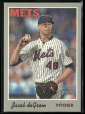 2019 Topps Heritage #11 Jacob deGrom 1970 Cloth Stickers