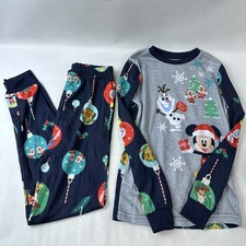 Disney Boys 12 Pajama Set Long Sleeve Shirt And Pants 100th Anniversary