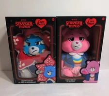 Netflix Care Bears x Stranger Things Cheer Bear Eleven 12" & Grumpy Demogorgon