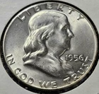 A Choice BU Uncirculated 1956 Philadelphia Mint Silver Franklin Half
