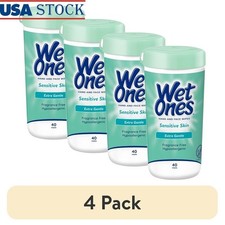 Sensitive Skin Hand Wipes Fragrance Free Aloe 40 Count Hypoallergenic Canister