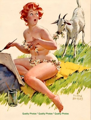 Hilda and the Hungry Billy Goat 8.5x11'' Photo Prints Duane Bryers Pinup Fine Art
