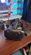 HTC Vive Virtual Reality Headset System with Deluxe Audio Strap /link box/ Cords