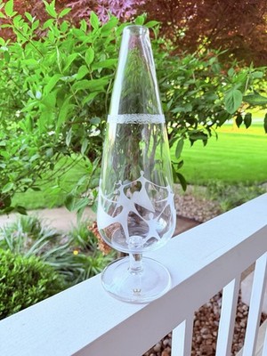 Vicke Lindstrand Kosta Midsommardansen Art Glass Vase Carafe LG 2309 12  1960 s