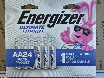 Energizer Ultimate Lithium AA Batteries - 24 Count - Expires: 12/2050