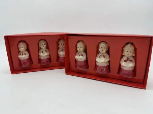 Vintage Shiny Brite Christopher Radko Lot of 2 Boxes Christmas Caroler Candles image 2