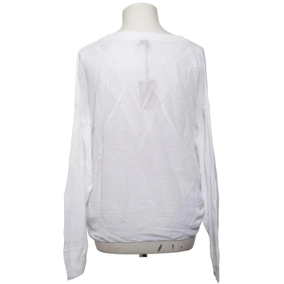 Fermé, pull en tricot, taille : L, blanc, viscose, unicolore, maille, femme #gDs - Photo 2/4