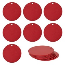 25 Pack 2 Inch Round Anodized Aluminum Engraving Blanks Tags Red Stamping