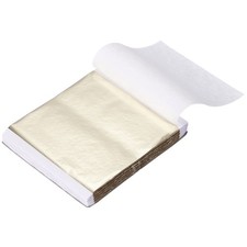 200 Sheet Gold Leaf Sheet 3.3"x3.7" Booklet Paper Silver