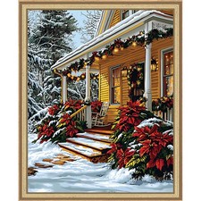 Craftoria Floral Snowdrift Kit  Frame Paint by Number Kit
