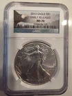 2013 AMERICAN SILVER EAGLE $1 NGC MS 70 MINT STATE 70 FIRST RELEASES