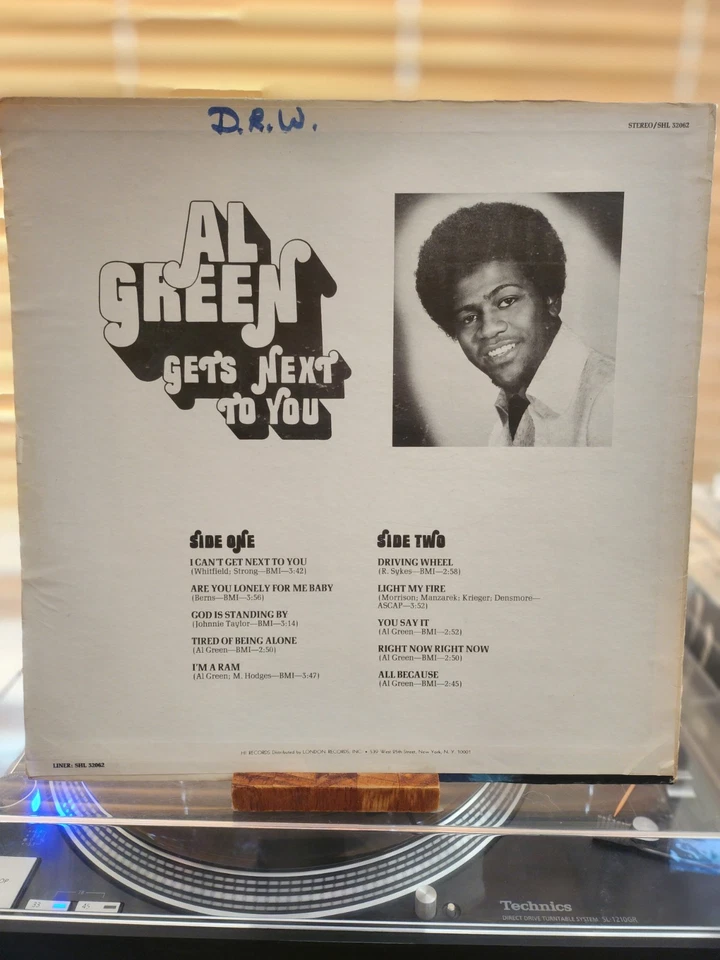 Al Green, Al Green Gets Next To You, 1971 1st Hi Stereo, SHL-32062 - Image 2 of 4