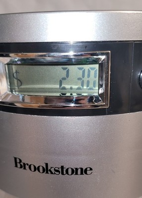 Brookstone Digital Coin Counting 13'' Jar Bank Money Tracking Saving Budgeting 