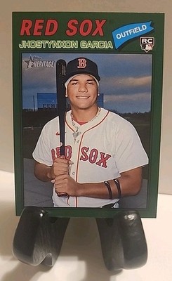 2026 Topps Heritage Jhostynxon Garcia RC Green Border SP Boston Red Sox