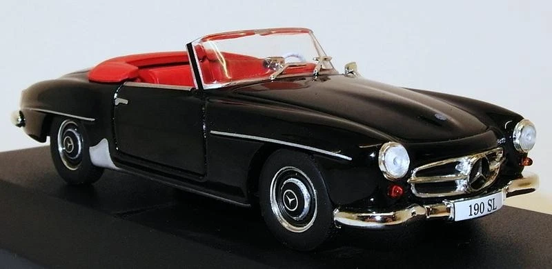 Coche modelo Atlas Editions escala 1/43 7 905 001 - 1955 Mercedes Benz 190 SL negro Foto 2 de 3